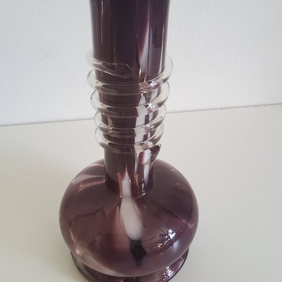 Vintage Czech Bud Splatter Glass Vase - Picture 3 of 5